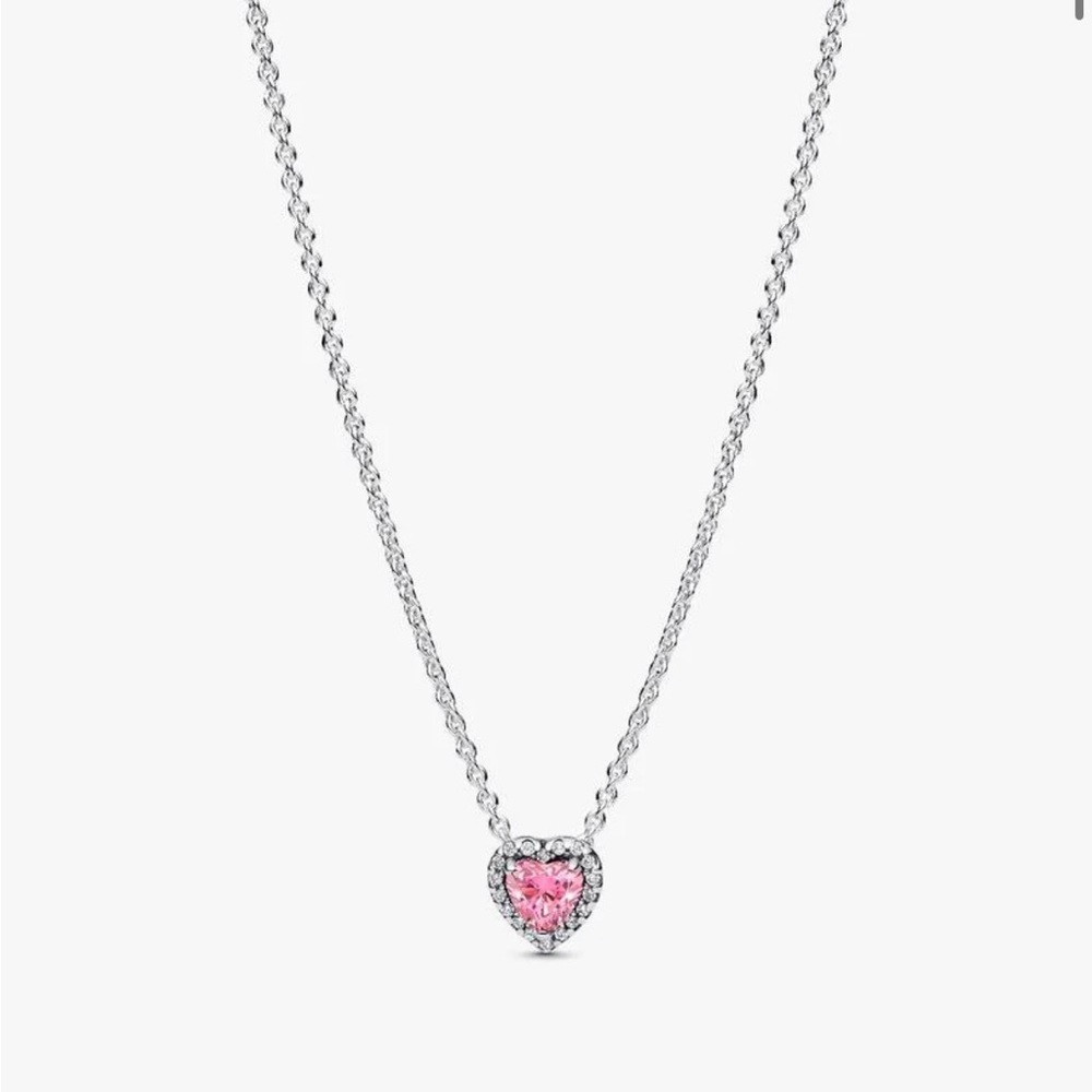 Pandora Pink Elevated Heart Necklace
Sterling silver